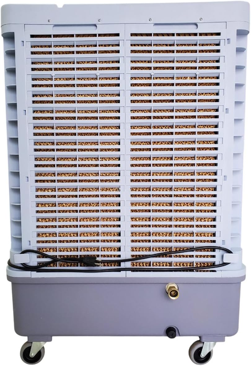 TRK Enfriador Evaporativo Industrial Portátil 60 Litros - Climatizador para Taller y Almacén - 450W