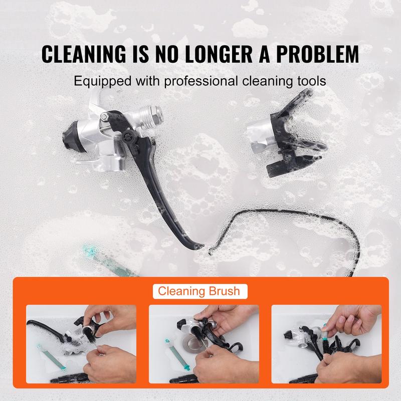 Pulverizador de pintura sin aire con soporte, 3000 PSI, 750 W, para interiores y exteriores del hogar, muebles y vallas, pulverizador de pintura manual con manguera
