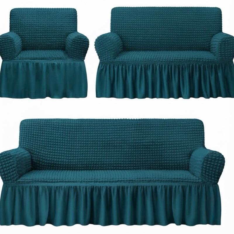 Cubre Sala Stretch Pops con Olan para Sofá Diseño Elegante y Cómodo Impermeable 3 Piezas Bubble Premium Elástico y Lavable