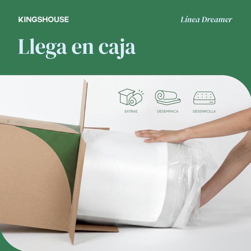 Colchón Matrimonial Kingshouse | Memory Foam 18cm | En Caja