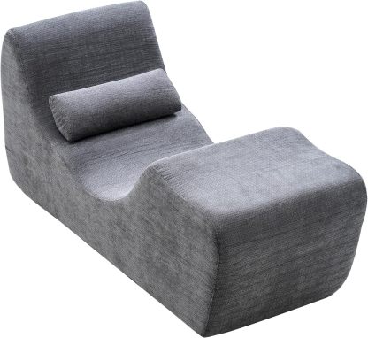 Silla tipo chaise longue VEVOR para yoga; silla ergonómica y moderna de espuma curvada (sin estructura rígida) para interiores; ideal para masajes, estiramientos, relajación y ejercicio; apta para sala de estar, dormitorio o balcón; color gris.