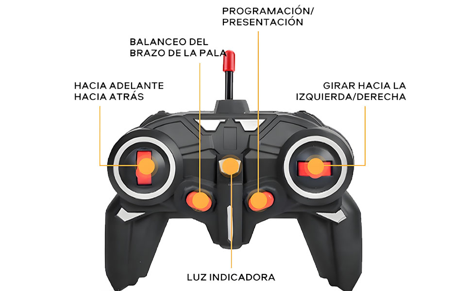 Excavadora RC de 6 Canales