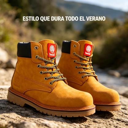 Botas Camperas Amarillas Estilo Resistente al Agua para Hombre y Mujer Suela Antideslizante para Trabajo y Senderismo Moda Urbana