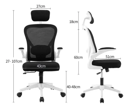Silla Amia Ergonómica De Escritorio Oficina Soporte Lumbar Elástico Giratoria