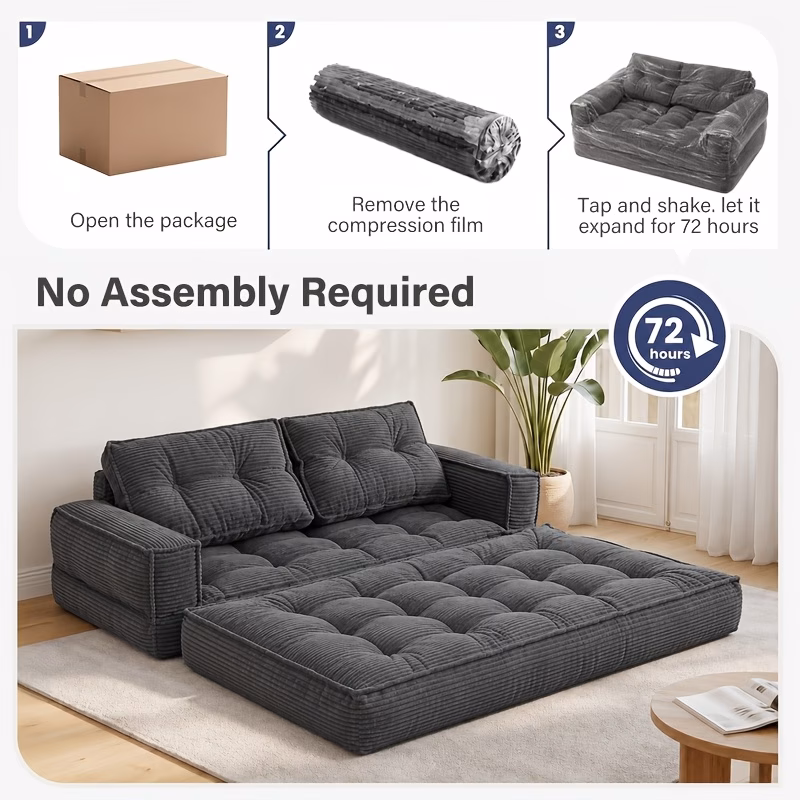 sof&aacute; de   plazas tapizado plegable y convertible, sof&aacute; de asiento  , sof&aacute; cama   de suelo relleno de esponja, sill&oacute;n de  , sof&aacute; cama para   de   reducido, dormitorio  ,   peque&ntilde;a,   para descansar,  , leer o echar una   | Detalles del producto 4