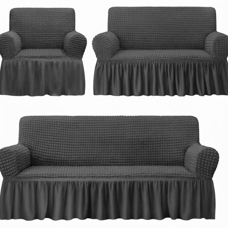 Cubre Sala Stretch Pops con Olan para Sofá Diseño Elegante y Cómodo Impermeable 3 Piezas Bubble Premium Elástico y Lavable