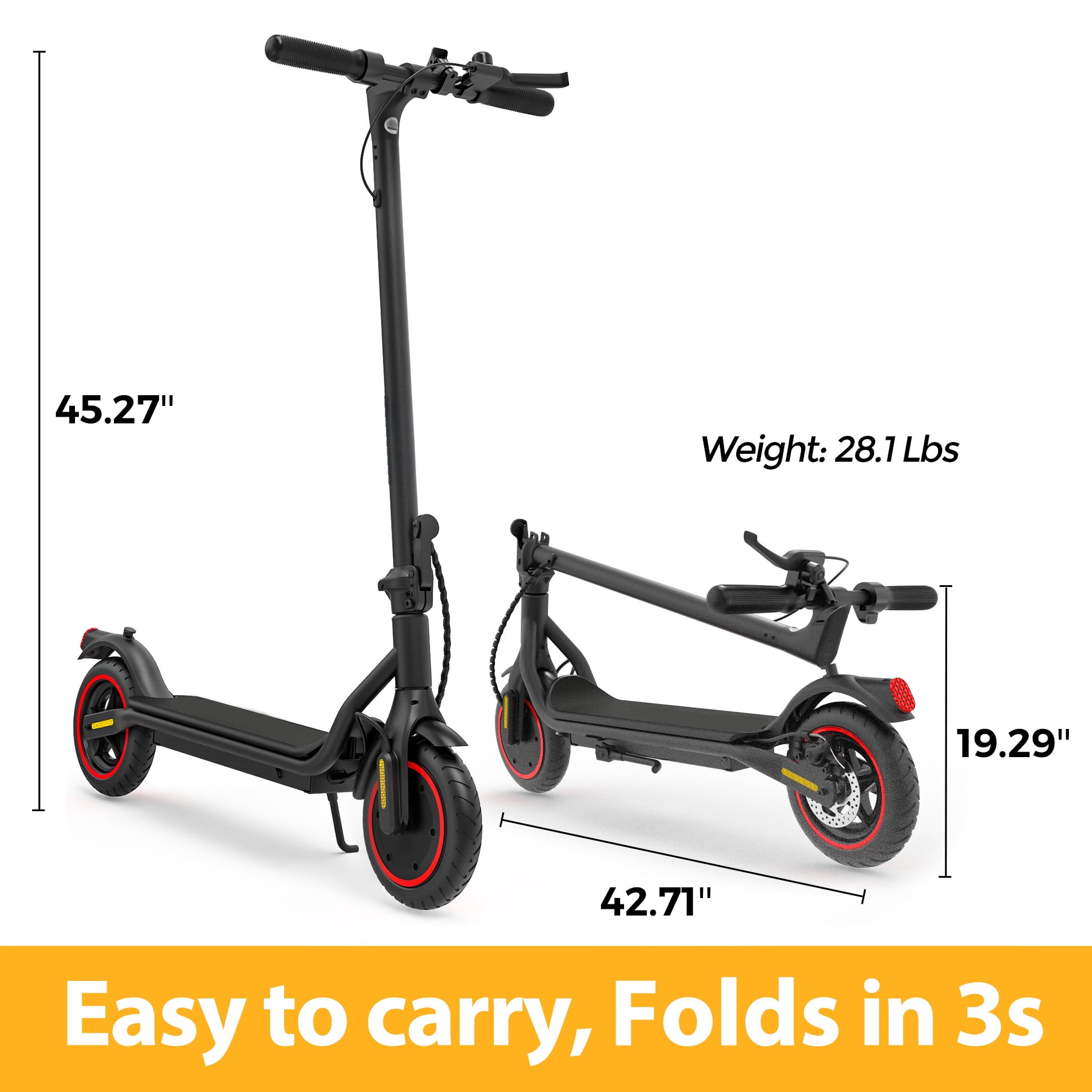 Patinete eléctrico para adultos, autonomía de 30 km, velocidad máxima de 34 km/h, patinete eléctrico urbano con control de crucero, sistema de frenado dual, patinete eléctrico de 500 W para adultos y adolescentes.