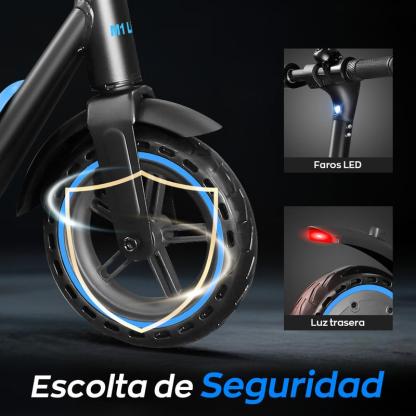 scooter electrico HONEY WHALE M1 LITE 500W 25km/h， 16km autonomia，5.2AH capacidad de bateria，patin electrico con plegable y ligero