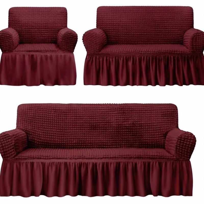 Cubre Sala Stretch Pops con Olan para Sofá Diseño Elegante y Cómodo Impermeable 3 Piezas Bubble Premium Elástico y Lavable