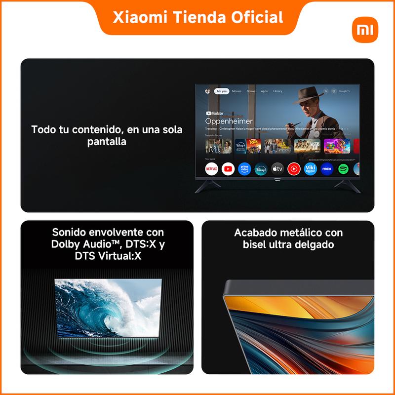 TV A 32 2026 | Google TV | Diseño Elegante con Bisel Ultrafino | Dolby Audio DTS:X + DTS Virtual:X1 | Voice Control