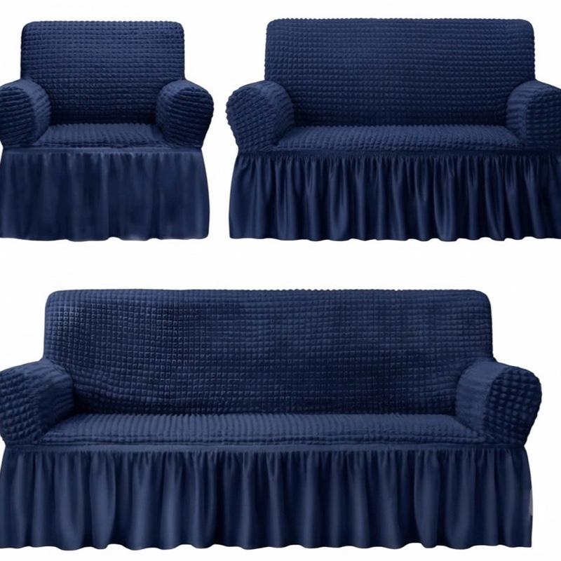 Cubre Sala Stretch Pops con Olan para Sofá Diseño Elegante y Cómodo Impermeable 3 Piezas Bubble Premium Elástico y Lavable