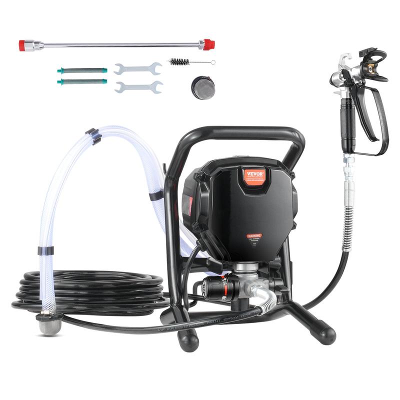 Pulverizador de pintura sin aire con soporte, 3000 PSI, 750 W, para interiores y exteriores del hogar, muebles y vallas, pulverizador de pintura manual con manguera