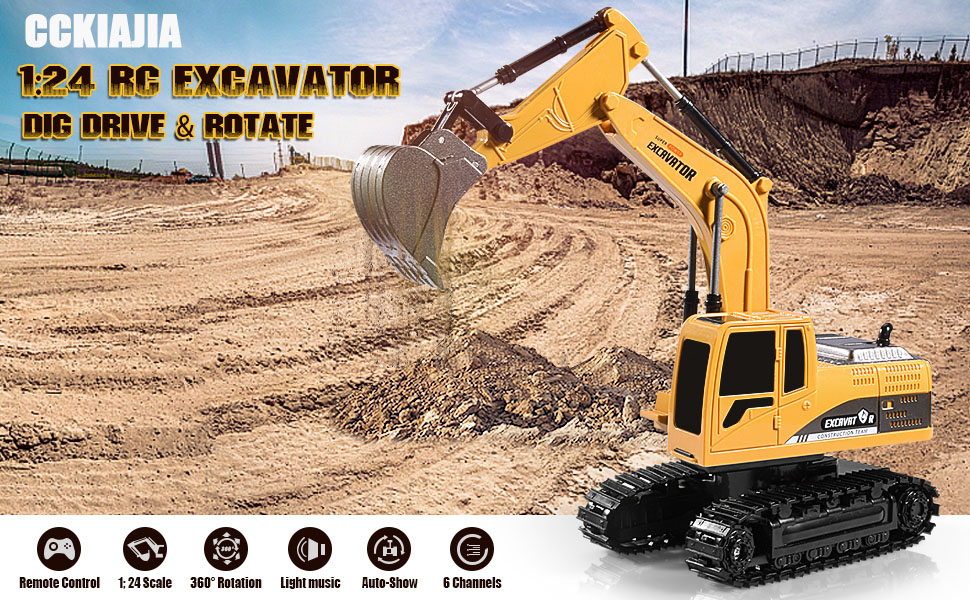 Excavadora RC de 6 Canales