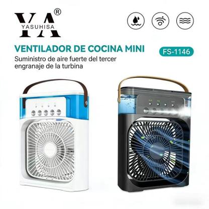 3 In 1 Air Conditioner Fan, Mini Evaporative Air Cooler with Night Light, Cooling Fan with 600ml Water Tank (Support Mobile Power Supply Used Together)