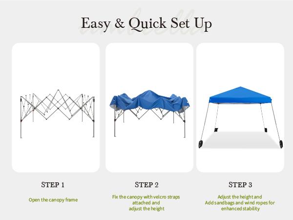 [Waterproof & UV-Resistant] PHIVILLA 10x10ft/12x12ft Pop-up Canopy Tent, Instant Portable Canopy Tent Outdoor Gazebo, One-Push-To-Lock Outdoor Gazebo with Roller Bag
