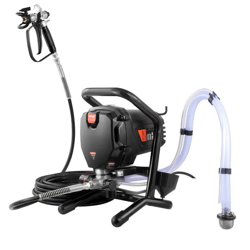 Pulverizador de pintura sin aire con soporte, 3000 PSI, 750 W, para interiores y exteriores del hogar, muebles y vallas, pulverizador de pintura manual con manguera
