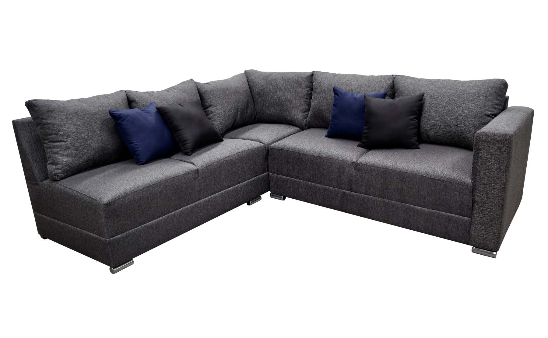 Sala esquinera en U El Bazar Store modelo Corbel gris oxford 4 salas en 1