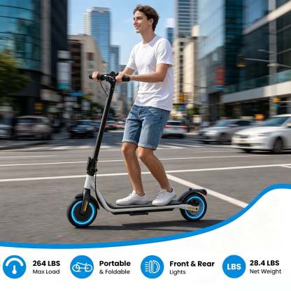 Patinete eléctrico para adultos, autonomía de 30 km, velocidad máxima de 34 km/h, patinete eléctrico urbano con control de crucero, sistema de frenado dual, patinete eléctrico de 500 W para adultos y adolescentes.