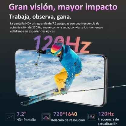 Cubot Note 60 Dual SIM 128 GB Azul 16 GB (6 GB + 10 GB ampliados) RAM Android 15 Pantalla 7,2" 120 Hz Batería 7000 mAh Cámara Triple 48 MP Protección IP65  A
