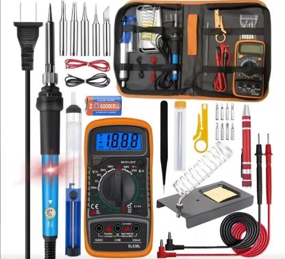 Rq-sik-n4 Kit De Soldador Eléctrico Temperatura Regulable Multímetro