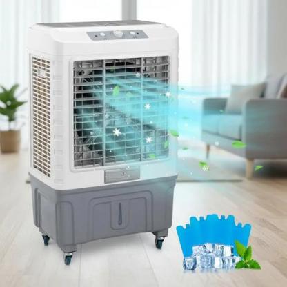 ❄️ Enfriador Evaporativo Industrial Portátil 60 L | Climatizador de Aire 450W | Alto Flujo de Aire | Ideal para Taller, Almacén, Garaje y Espacios Grandes 💨