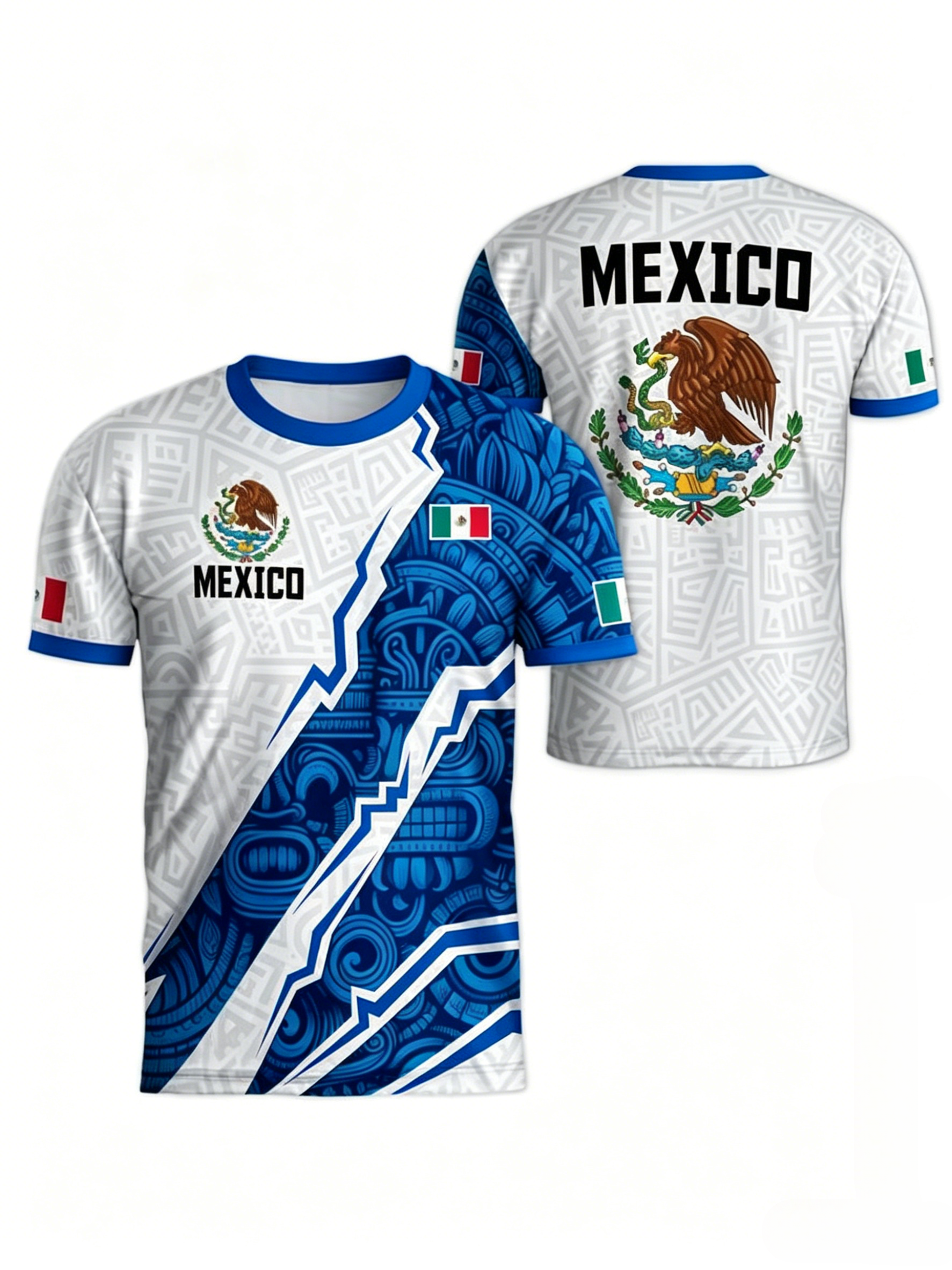 Promoción por tiempo limitado de la Copa del MundoMexico Cup 2026 Soccer Jersey Short Sleeve T-Shirt, Neutral Fit, Breathable Quick-Dry Sportswear, All Seasons Casual Wear