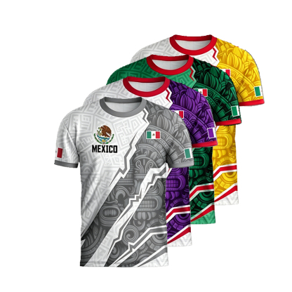Promoción por tiempo limitado de la Copa del MundoMexico Cup 2026 Soccer Jersey Short Sleeve T-Shirt, Neutral Fit, Breathable Quick-Dry Sportswear, All Seasons Casual Wear