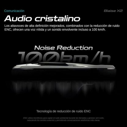 BLAISE X2 Intercomunicador para Casco con Doble Chip Bluetooth 5.4, Música y Comunicación Simultáneas, Resistencia al Agua IP56 y Luces RGB, Alcance 1000m
