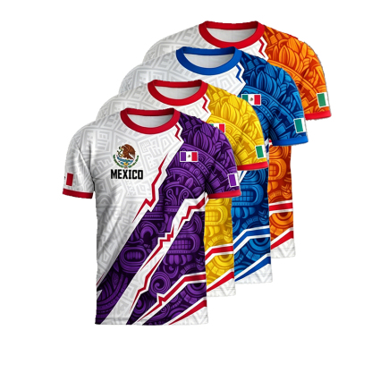 Promoción por tiempo limitado de la Copa del MundoMexico Cup 2026 Soccer Jersey Short Sleeve T-Shirt, Neutral Fit, Breathable Quick-Dry Sportswear, All Seasons Casual Wear