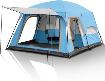 Camping Teepee Tent Yurt Tent with Screen 4 Season Double Layers Waterproof Anti-UV Windproof Tents for Outdoor Camping Hiking Hunting 3-4 Person