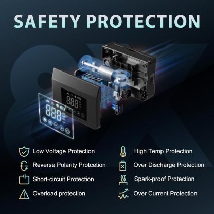 Hieha Arrancador Portátil 4 en 1 con Compresor de Aire - 4000A para Autos y Camionetas (12V, 15000mAh), Inflador de Neumáticos 150PSI, Banco de Energía y Linterna de Emergencia