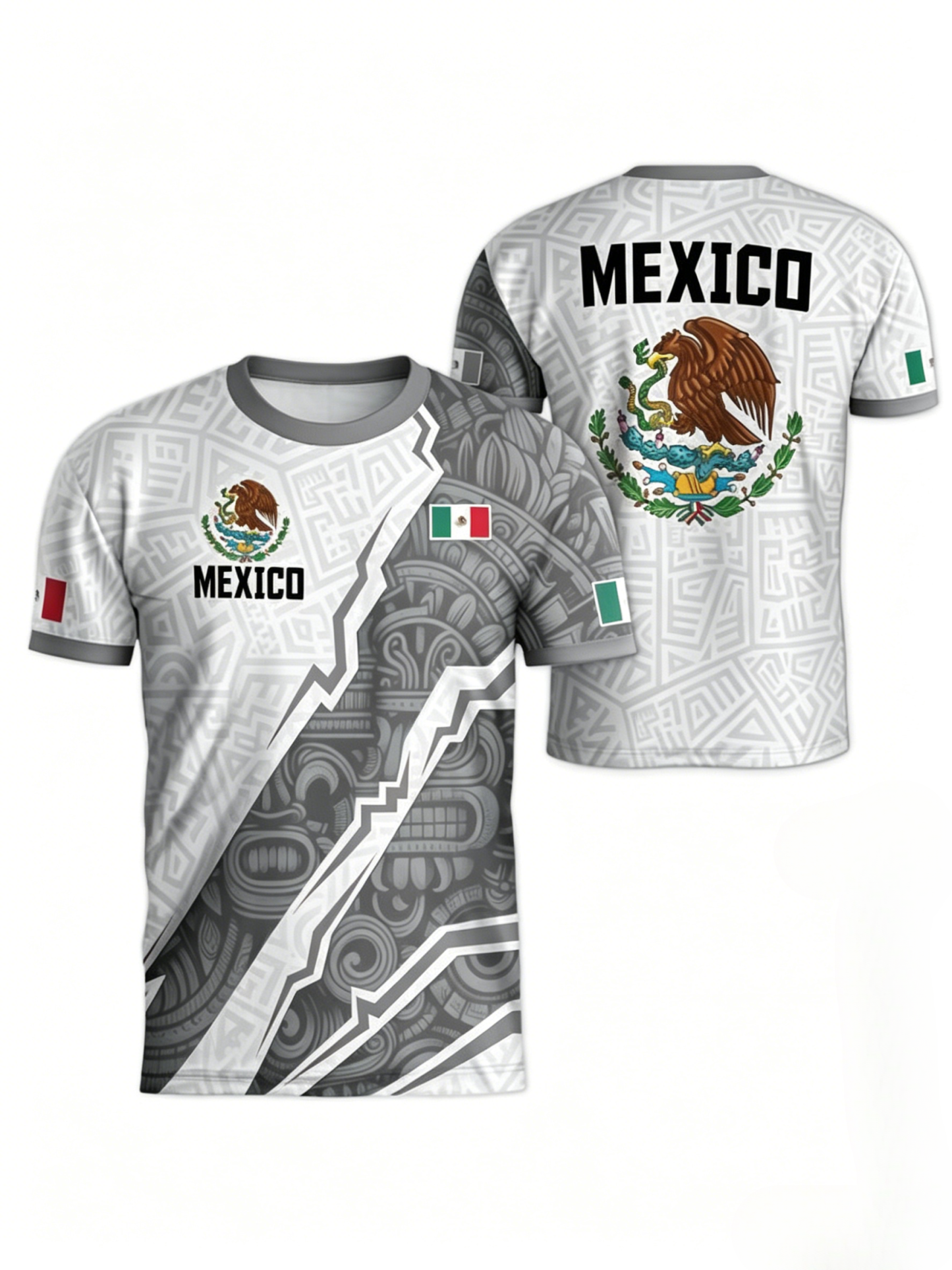 Promoción por tiempo limitado de la Copa del MundoMexico Cup 2026 Soccer Jersey Short Sleeve T-Shirt, Neutral Fit, Breathable Quick-Dry Sportswear, All Seasons Casual Wear