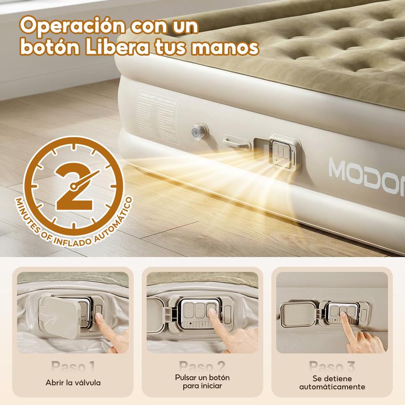 Colchón Inflable Individual Bomba De Aire Eléctrica Cama