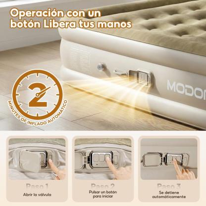 Colchón Inflable Individual Bomba De Aire Eléctrica Cama