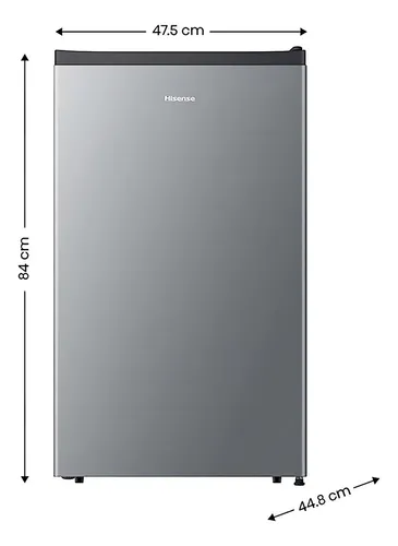 Refrigerador frigobar Hisense RR33D6AGX1 color gris con capacidad de 93L