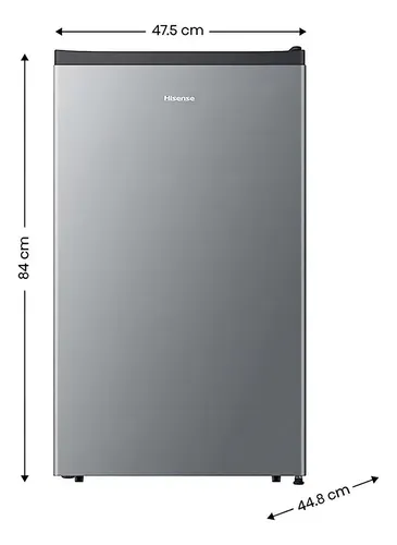 Refrigerador frigobar Hisense RR33D6AGX1 color gris con capacidad de 93L