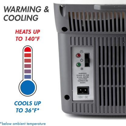 Wagan EL6206 - Refrigerador portátil de 5.6 L de 12 para carro, camión, SUV, RV, remolque alimentado por CC