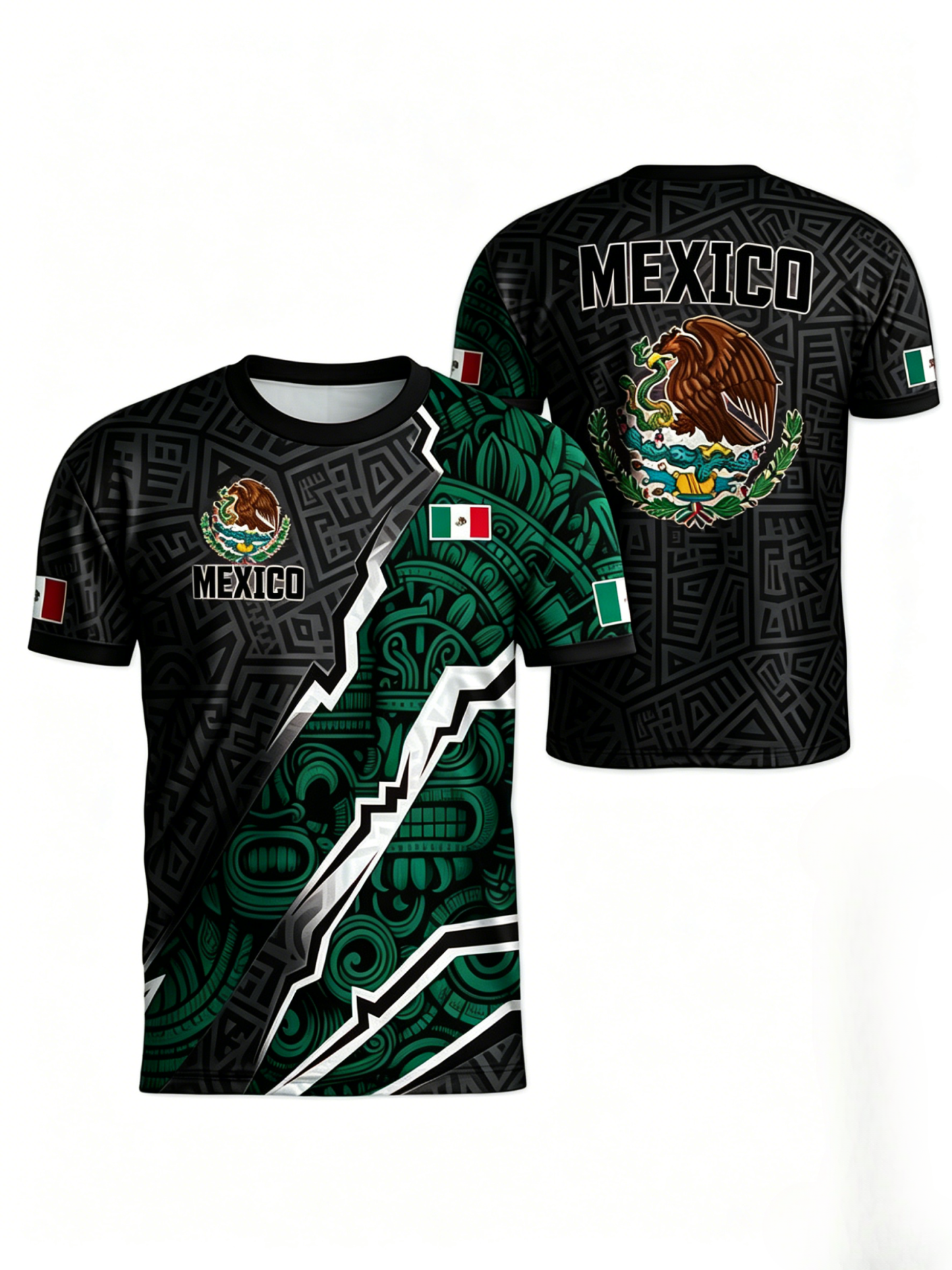 Promoción por tiempo limitado de la Copa del MundoMexico Cup 2026 Soccer Jersey Short Sleeve T-Shirt, Neutral Fit, Breathable Quick-Dry Sportswear, All Seasons Casual Wear