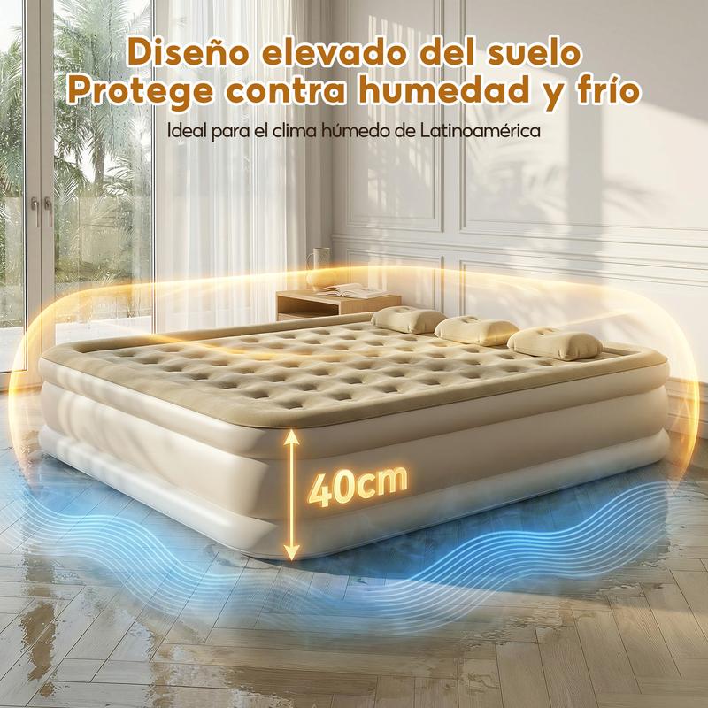 Colchón Inflable Individual Bomba De Aire Eléctrica Cama