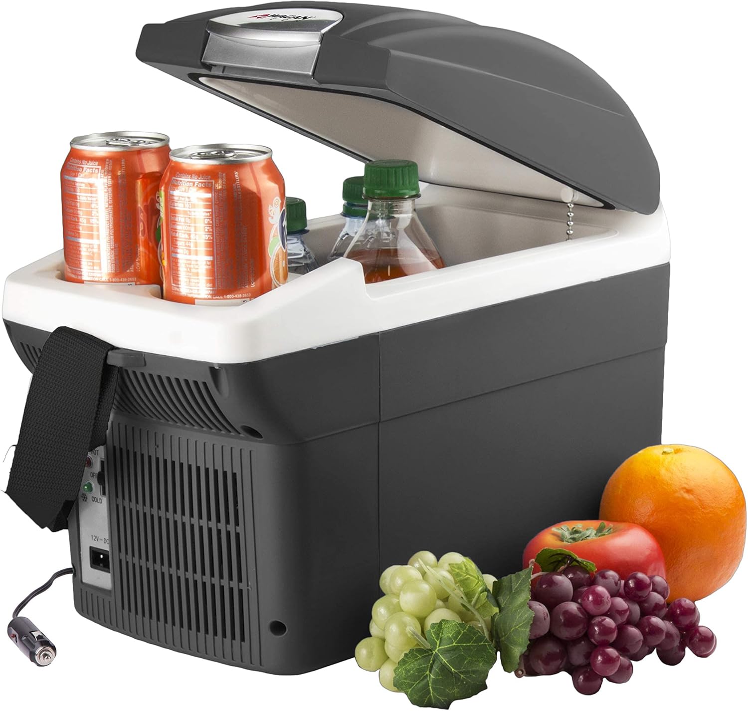 Wagan EL6206 - Refrigerador portátil de 5.6 L de 12 para carro, camión, SUV, RV, remolque alimentado por CC