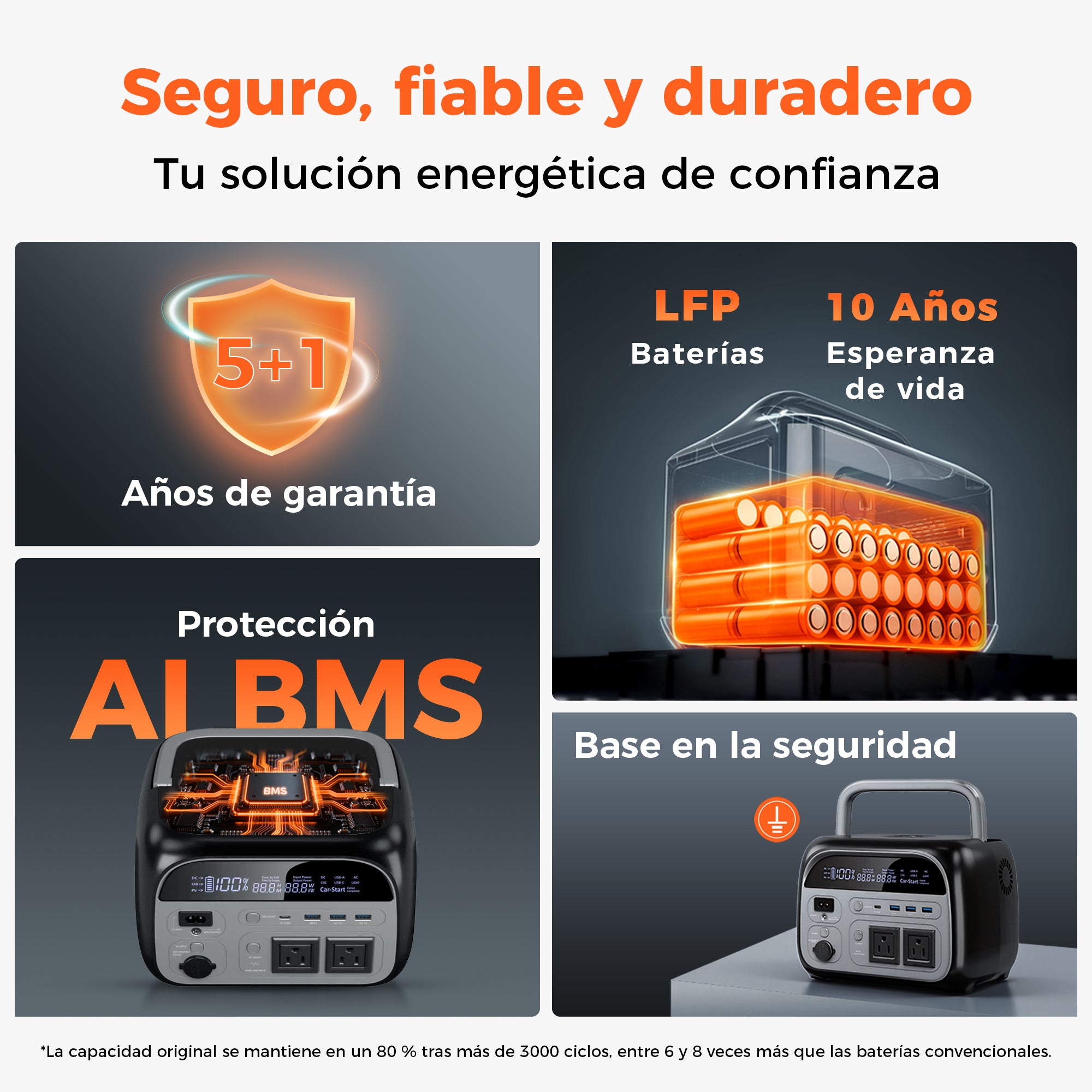 CTOLITY AP400 Estación de energía portátil con batería LiFePO₄ de 345 Wh