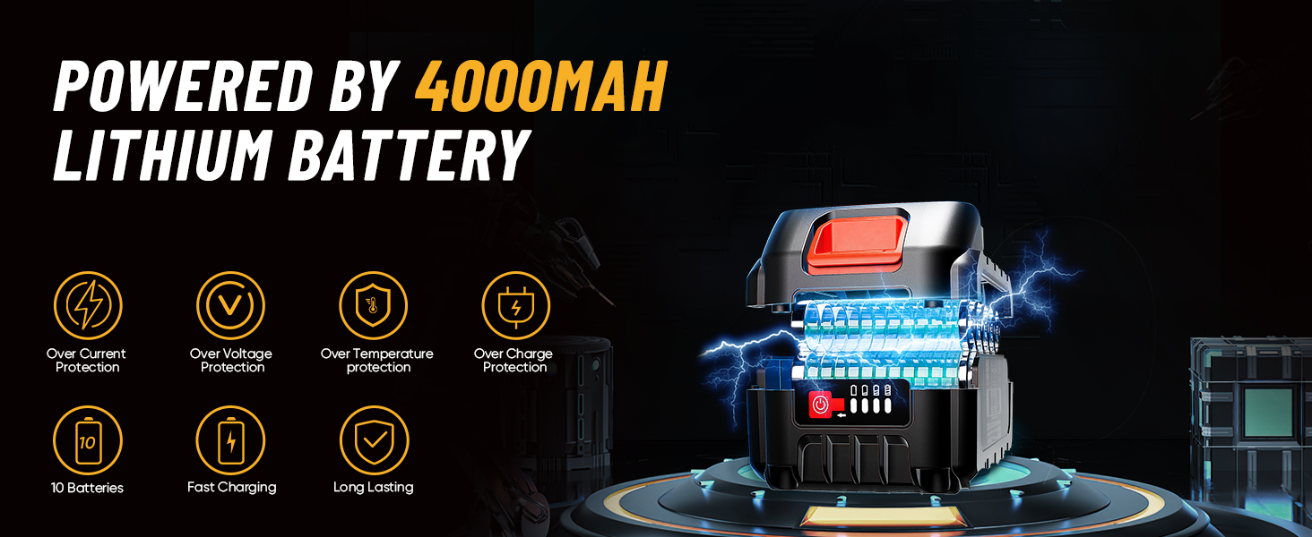 Bater&iacute;a de litio de gran capacidad de 4000 mAh