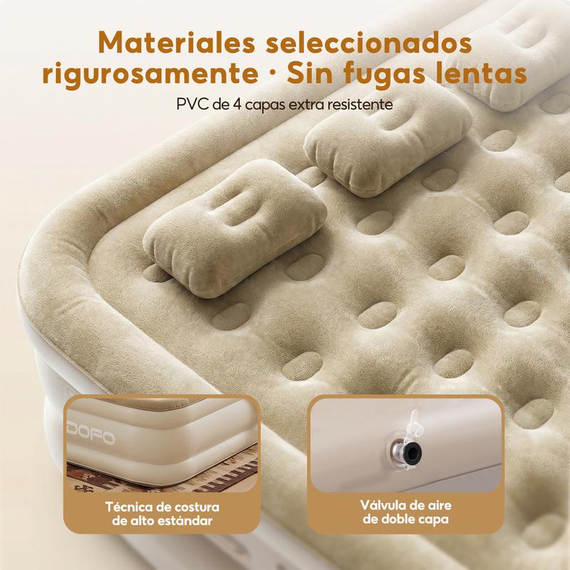 Colchón Inflable Individual Bomba De Aire Eléctrica Cama