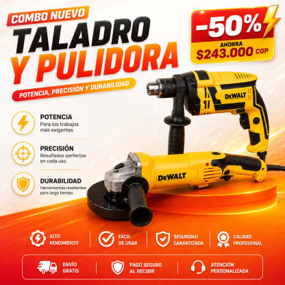 DuoForce Pro⚡Taladro y Pulidora + Accesorios