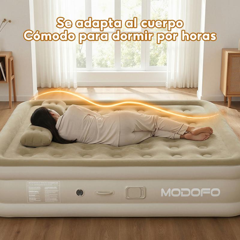 Colchón Inflable Individual Bomba De Aire Eléctrica Cama