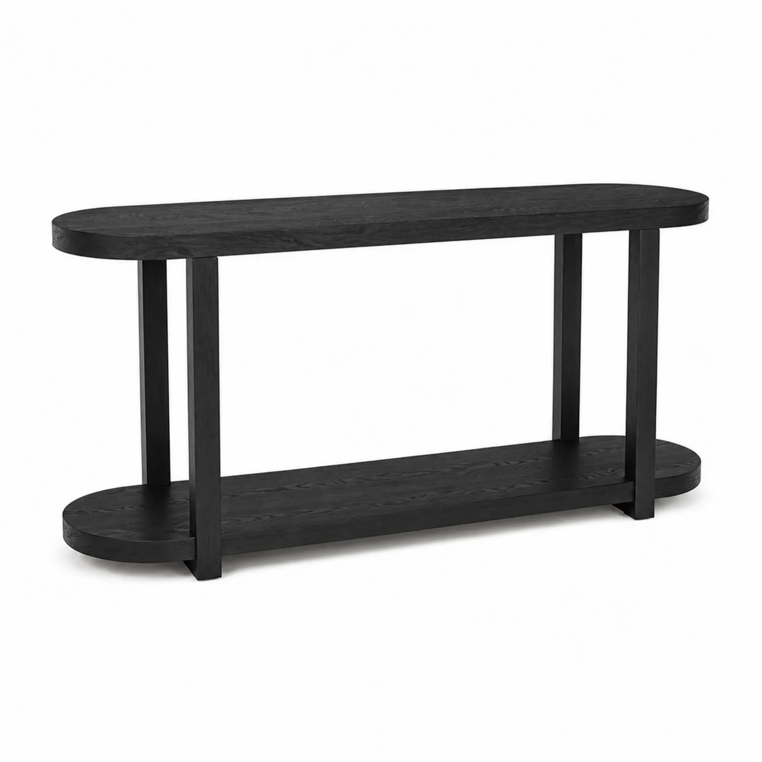 Konsolentisch aus Eichenholz in Schwarz 120x30x75 cm-Nordellonest