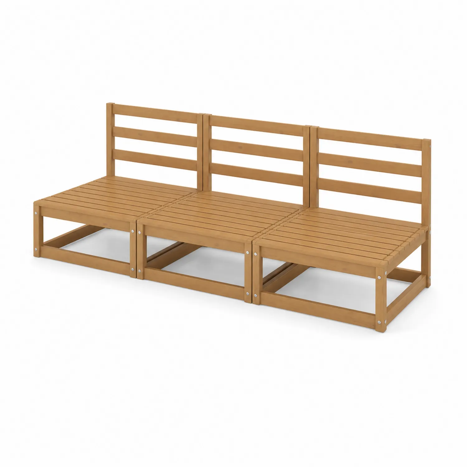 Modulares Gartensofa Set aus Akazienholz-Nordellonest