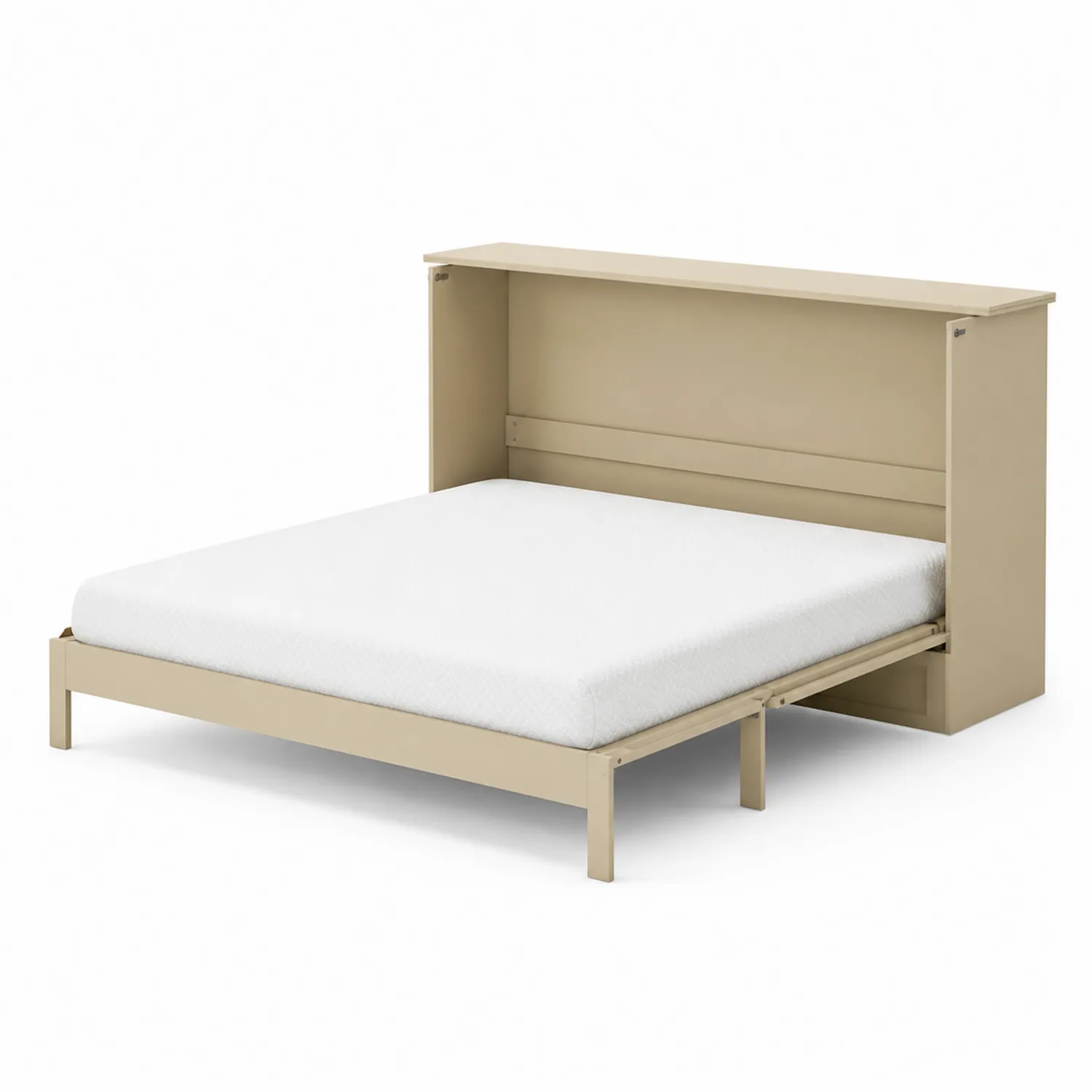 Metall Klappbett Beige mit Schaumstoffmatratze-Nordellonest