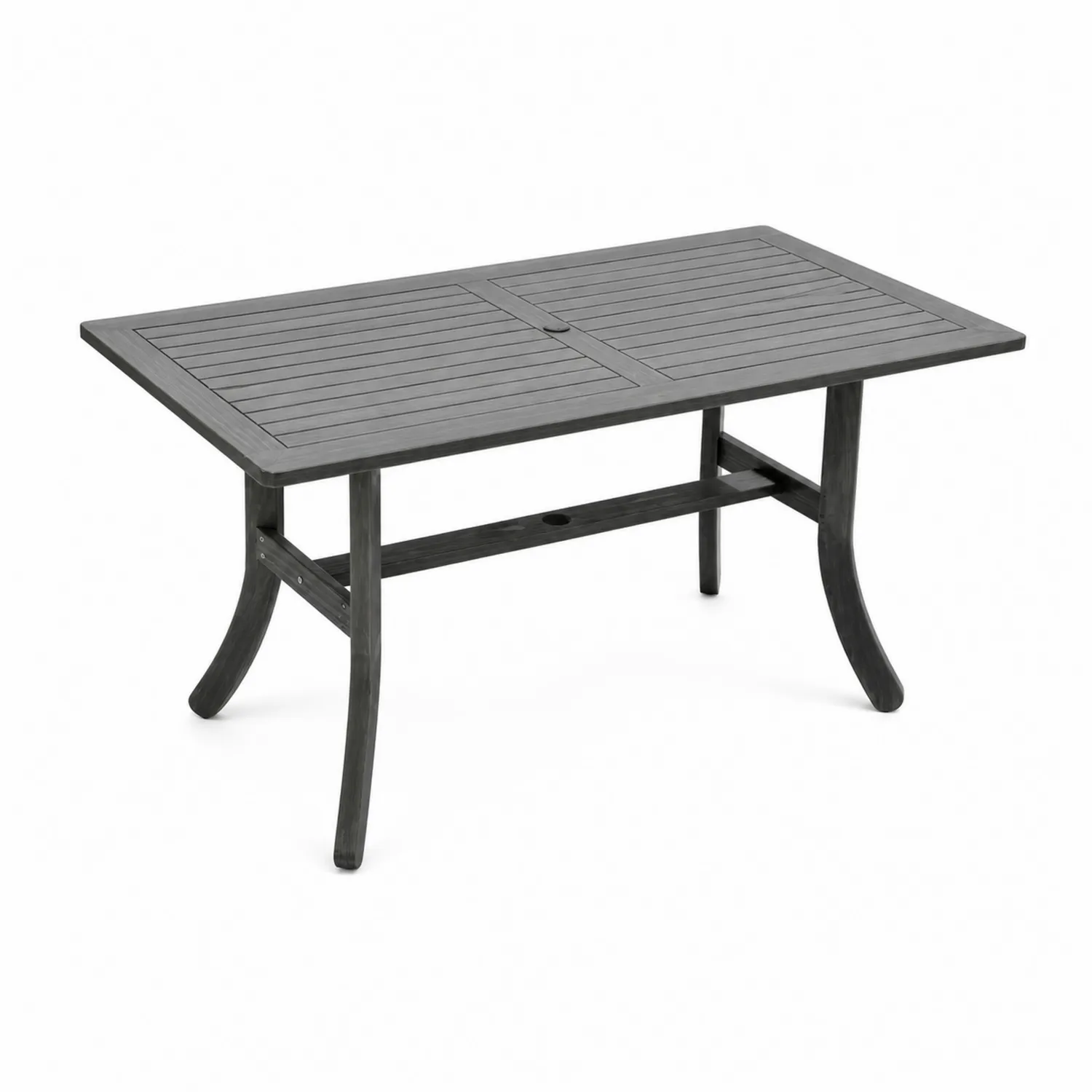 Rechteckiger Outdoor-Gartentisch aus Akazienholz in Grau-Nordellonest