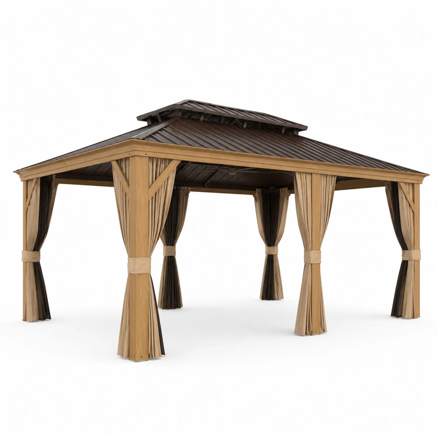 Pavillon mit Aluminiumrahmen 300x400 cm mit Vorhängen-Nordellonest